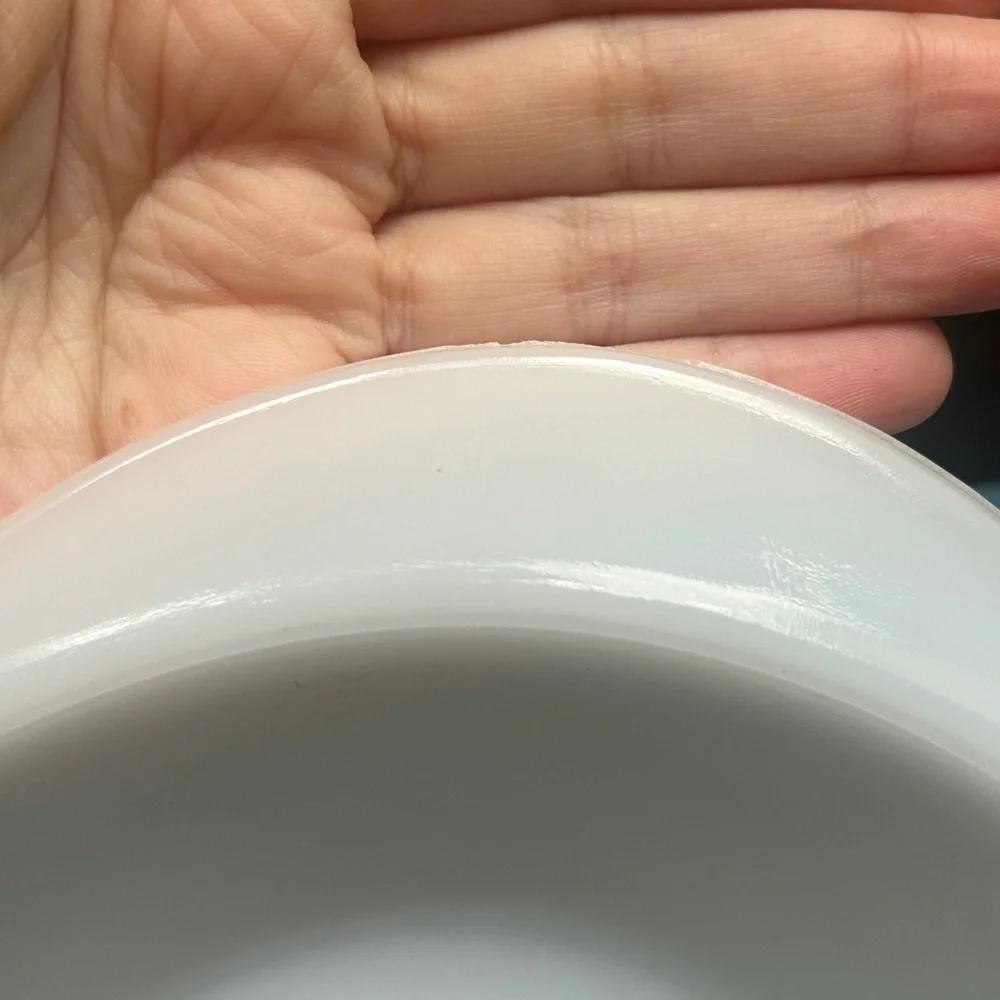 Vintage Glasbake Daisy J2352 Oval Bowl, Milk Glass